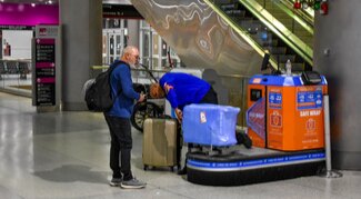 Mia Airport Luggage wrapping